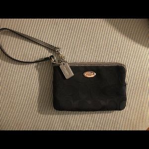 Black coach wristlet